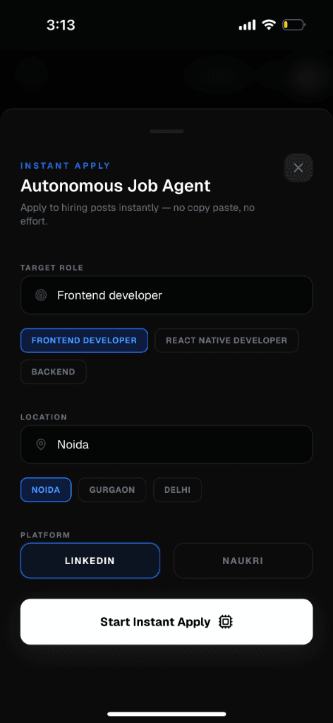 Instant Apply